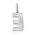 14K White Gold Diamond Letter E Initial Pendant PM8367E-006-WA