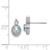 Sterling Silver Rhodium-plated Aquamarine & Diam. Earrings QBE18MAR