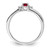 Sterling Silver Rhod-plated Created Ruby/Diamond Birthstone Ring QBR25JUL-8