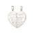 Sterling Silver Best Friend 2-piece break apart Heart Charm QC607