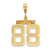 14k Medium Polished Number 88 Charm MP88