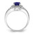 Sterling Silver Rhodium-plated Diam. & Created Sapphire Ring QBR11SEP-5