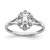 Sterling Silver Rhodium-plated White Topaz & Diam. Ring QBR22APR-8