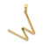 14K Diamond Letter W Initial Pendant PM5222W-013-YA