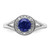 Sterling Silver Rhodium-plated Diam. & Created Sapphire Ring QBR11SEP-7