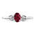 Sterling Silver Rhodium-plated Created Ruby Ring QBR20JUL-5