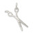 Sterling Silver Scissors Charm QC810