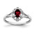 Sterling Silver Rhodium-plated Garnet & Diam. Ring QBR22JAN-9