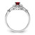Sterling Silver Rhodium-plated Garnet & Diam. Ring QBR22JAN-9