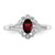 Sterling Silver Rhodium-plated Garnet & Diam. Ring QBR22JAN-9