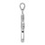 Sterling Silver Rhodium-plated Polished Cross Pendant QC8160