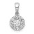 14k White Gold 1/2ct. Diamond Circle Cluster Pendant PM4750-050-WA