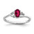 Sterling Silver Rhodium-plated Created Ruby Ring QBR15JUL-5