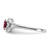 Sterling Silver Rhodium-plated Created Ruby & Diam. Ring QBR16JUL-8