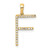 14K Diamond Letter F Initial Pendant PM5222F-013-YA