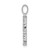 14K White Gold Diamond Letter E Initial Pendant PM5222E-010-WA