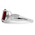 Sterling Silver Rhodium-plated Garnet & Diamond Ring QDX636-8