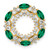 14K Lab Grown VS/SI FGH Dia & Created Emerald Pendant PM7513-CEM-065-YLG