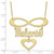 10k Yellow Gold Brushed Infinity/Heart and Name Necklace 10XNA1037Y