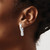 14k White Gold Polished 5mm Twisted Oval Omega Back Hoop Earrings PRE989W