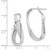 14k White Gold Polished 5mm Twisted Oval Omega Back Hoop Earrings PRE989W