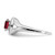 Sterling Silver Rhodium-plated Diam. & Created Ruby Ring QBR11JUL-7