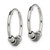 Sterling Silver Antiqued Beaded Endless Hoop Earrings QE13297