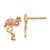 10k Pink Enameled Flamingo Post Earrings 10TP161