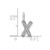 14K White Gold Diamond Letter X Initial Pendant PM8367X-005-WA