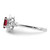 Sterling Silver Rhodium-plated Created Ruby & Diam. Ring QBR21JUL-8