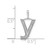 14K White Gold Diamond Lower Case Letter Y Initial Pendant PM8368Y-008-WA