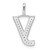 14K White Gold Diamond Lower Case Letter Y Initial Pendant PM8368Y-008-WA