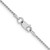 Sterling Silver Rhodium-plated 1.2mm Diamond-cut Rope Chain QDC015R-16