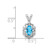 Sterling Silver Rhodium-plated Light Swiss Blue Topaz & Diam. Pendant QBPD22DEC