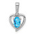 Sterling Silver Rhodium-plated Light Swiss Blue Topaz & Diam. Pendant QBPD19DEC