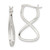 Sterling Silver Polished & Twisted Oval Hoop Earrings QE3762