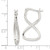 Sterling Silver Polished & Twisted Oval Hoop Earrings QE3762