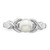 Sterling Silver Rhodium FW Cultured Button Pearl & Diamond Ring QDX858-8