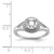Sterling Silver Rhodium-plated Diam. & White Topaz Ring QBR11APR-10