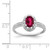 Sterling Silver Rhodium-plated Diam. & Created Ruby Ring QBR10JUL-9