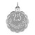 Sterling Silver Rhodium-plated 25th Anniversary Disc Charm QC2285