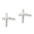 Sterling Silver Polished Latin Cross Post Earrings QE669