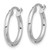 Sterling Silver Rhodium-plated 2mm Round Hoop Earrings QE4376