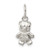 Sterling Silver Teddy Bear Charm QC2543