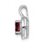 Sterling Silver Rhodium-plated Diam. & Garnet Pendant QBPD11JAN