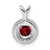 Sterling Silver Rhodium-plated Diam. & Garnet Pendant QBPD11JAN