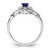 Sterling Silver Rhodium-plated Created Sapphire & Diam. Ring QBR22SEP-6