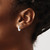 Sterling Silver Rhodium Polished Hinged Hoop Earrings QE8504