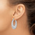 Sterling Silver Rhodium-plated Polished Shrimp Oval Hoop Earrings QE4686