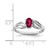 Sterling Silver Rhodium-plated Created Ruby Ring QBR17JUL-6